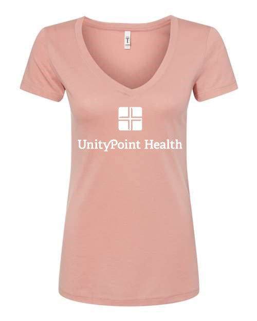 UPH (white logo) Next Level - Women's Ideal V-Neck T-Shirt - 1540