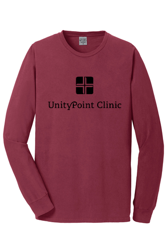 UPC (black logo) PC099LS Port & Company Beach Wash® Garment-Dyed Long Sleeve Tee