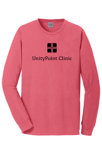 UPC (black logo) PC099LS Port & Company Beach Wash® Garment-Dyed Long Sleeve Tee
