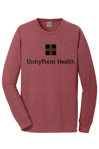 UPH (black logo) PC099LS Port & Company Beach Wash® Garment-Dyed Long Sleeve Tee