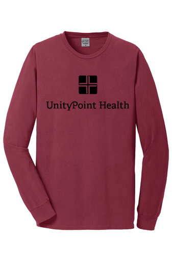 UPH (black logo) PC099LS Port & Company Beach Wash® Garment-Dyed Long Sleeve Tee