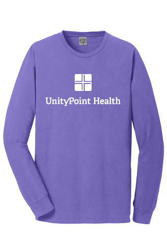 UPH (white logo) PC099LS Port & Company Beach Wash® Garment-Dyed Long Sleeve Tee