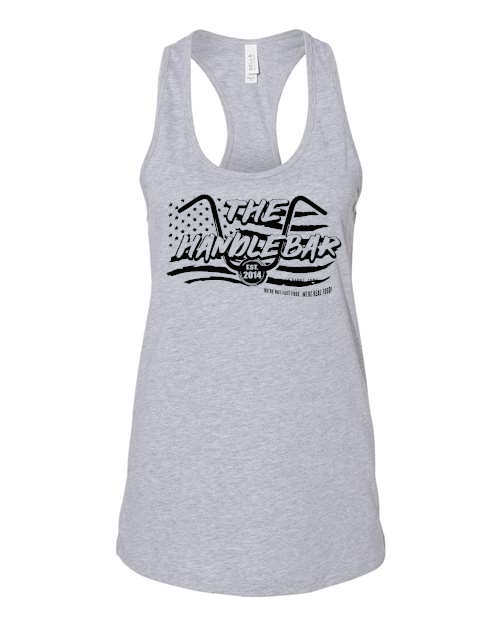 The Handlebar (black logo) BELLA + CANVAS Women's Jersey Racerback Tank - 6008