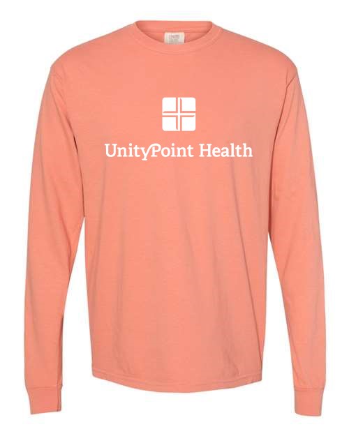 UPH (white logo) Comfort Colors - Garment-Dyed Heavyweight Long Sleeve T-Shirt - 6014