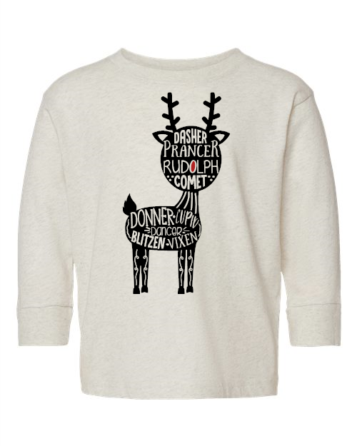 Reindeer Rabbit Skins - Toddler Fine Jersey Long Sleeve Tee - 3302