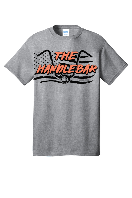 The Handlebar (black and orange logo) PC54 Port & Company® Core Cotton Tee
