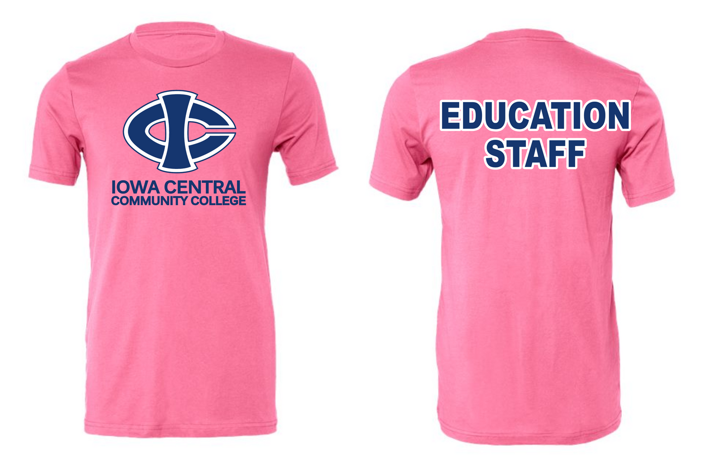ICCC BELLA+CANVAS® Unisex Jersey Short Sleeve Tee BC3001 (Blue Front and Back Logo)
