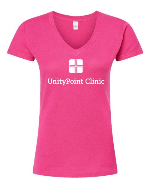 UPC (white logo) Tultex - Women's Fine Jersey V-Neck T-Shirt - 214