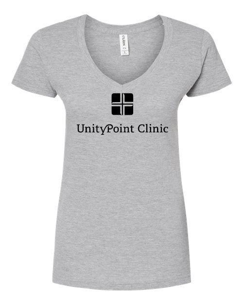 UPC (black logo) Tultex - Women's Fine Jersey V-Neck T-Shirt - 214