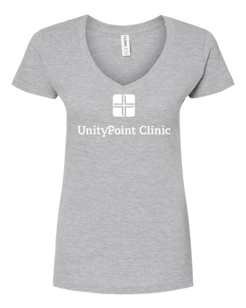 UPC (white logo) Tultex - Women's Fine Jersey V-Neck T-Shirt - 214