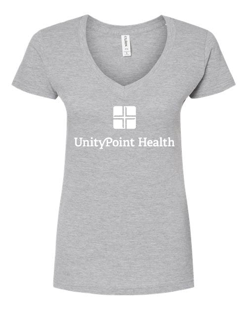 UPH (white logo) Tultex - Women's Fine Jersey V-Neck T-Shirt - 214