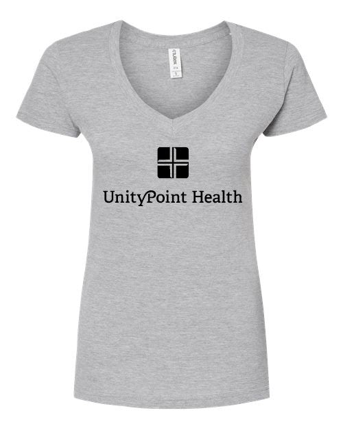 UPH (black logo) Tultex - Women's Fine Jersey V-Neck T-Shirt - 214