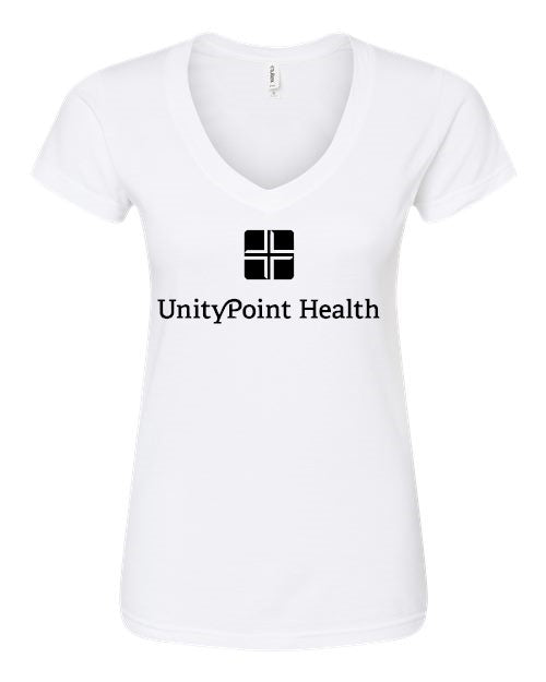 UPH (black logo) Tultex - Women's Fine Jersey V-Neck T-Shirt - 214