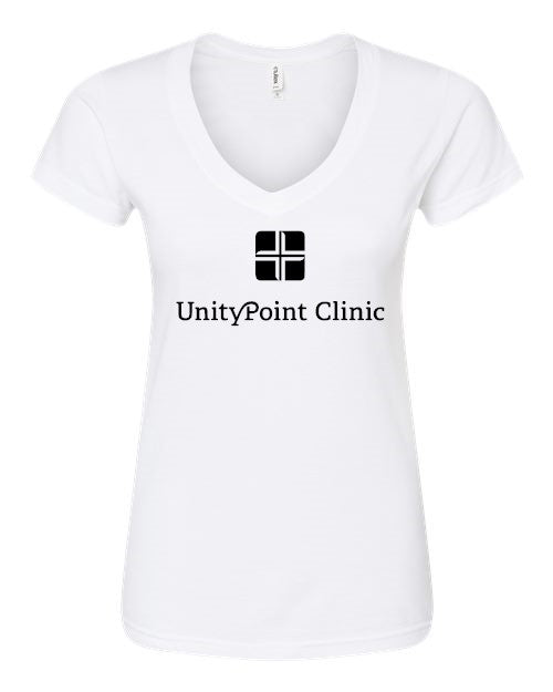 UPC (black logo) Tultex - Women's Fine Jersey V-Neck T-Shirt - 214