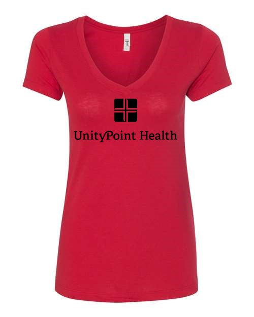 UPH (black logo) Next Level - Women's Ideal V-Neck T-Shirt - 1540