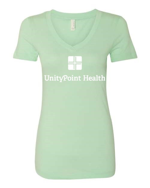 UPH (white logo) Next Level - Women's Ideal V-Neck T-Shirt - 1540