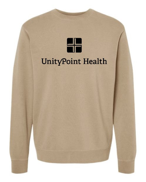 UPH (black logo) Independent Trading Co. - Midweight Pigment-Dyed Crewneck Sweatshirt - PRM3500