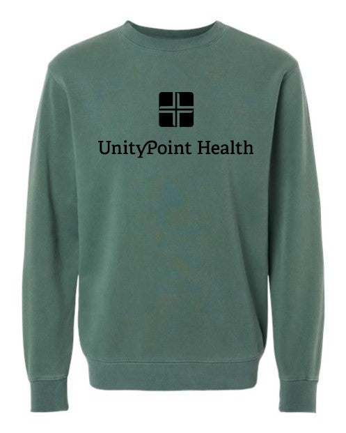 UPH (black logo) Independent Trading Co. - Midweight Pigment-Dyed Crewneck Sweatshirt - PRM3500