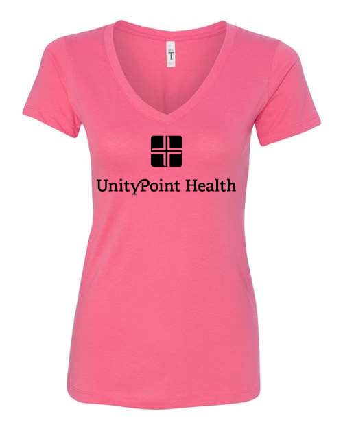 UPH (black logo) Next Level - Women's Ideal V-Neck T-Shirt - 1540