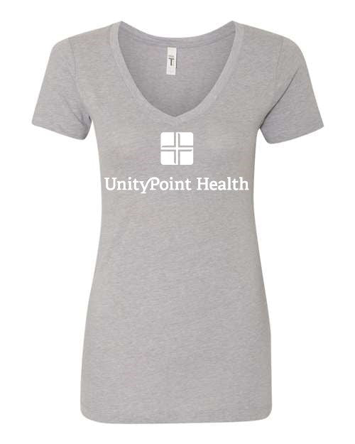 UPH (white logo) Next Level - Women's Ideal V-Neck T-Shirt - 1540