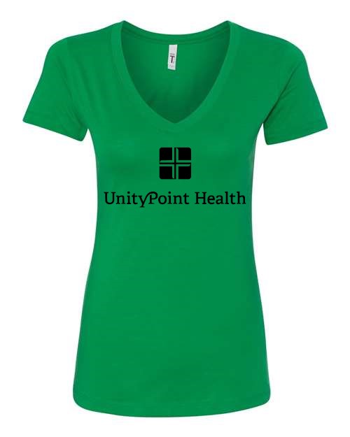 UPH (black logo) Next Level - Women's Ideal V-Neck T-Shirt - 1540