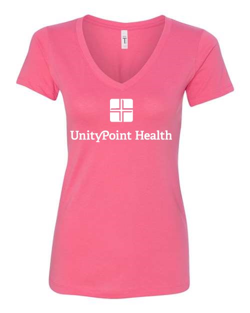 UPH (white logo) Next Level - Women's Ideal V-Neck T-Shirt - 1540