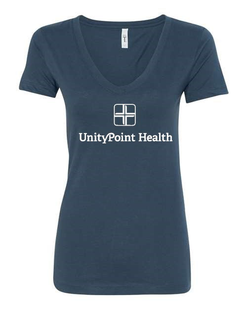 UPH (white logo) Next Level - Women's Ideal V-Neck T-Shirt - 1540