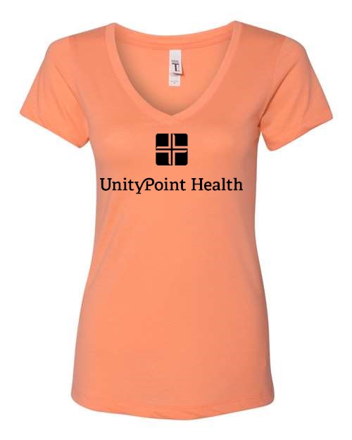 UPH (black logo) Next Level - Women's Ideal V-Neck T-Shirt - 1540