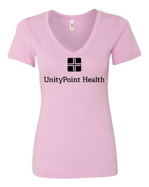 UPH (black logo) Next Level - Women's Ideal V-Neck T-Shirt - 1540