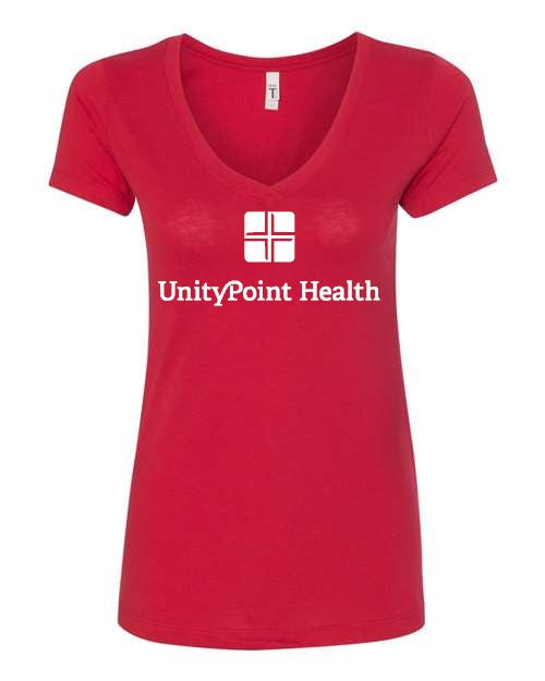 UPH (white logo) Next Level - Women's Ideal V-Neck T-Shirt - 1540