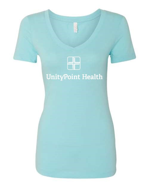 UPH (white logo) Next Level - Women's Ideal V-Neck T-Shirt - 1540