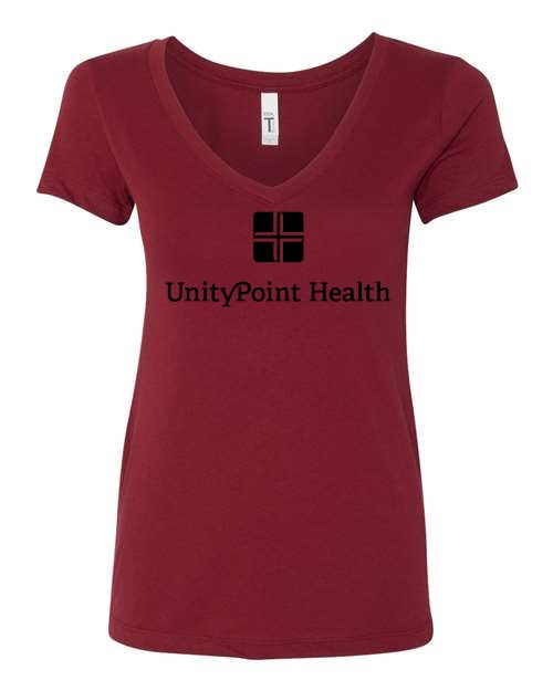 UPH (black logo) Next Level - Women's Ideal V-Neck T-Shirt - 1540