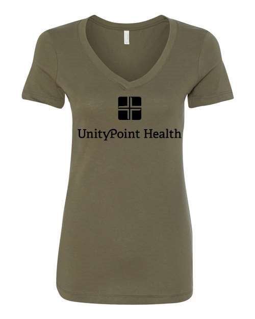 UPH (black logo) Next Level - Women's Ideal V-Neck T-Shirt - 1540