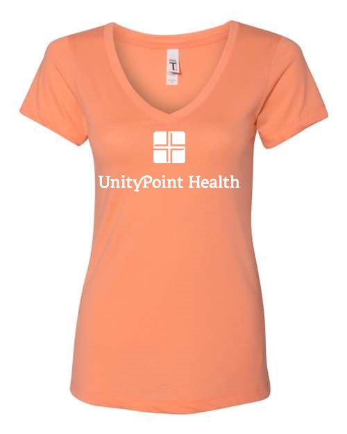 UPH (white logo) Next Level - Women's Ideal V-Neck T-Shirt - 1540