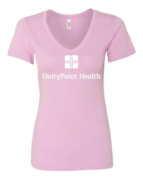 UPH (white logo) Next Level - Women's Ideal V-Neck T-Shirt - 1540