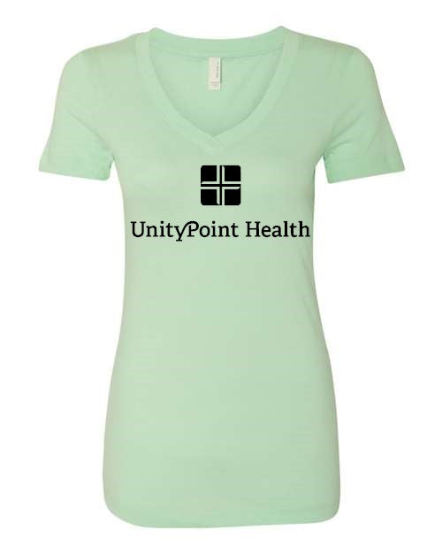 UPH (black logo) Next Level - Women's Ideal V-Neck T-Shirt - 1540