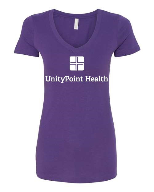 UPH (white logo) Next Level - Women's Ideal V-Neck T-Shirt - 1540