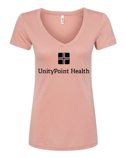 UPH (black logo) Next Level - Women's Ideal V-Neck T-Shirt - 1540