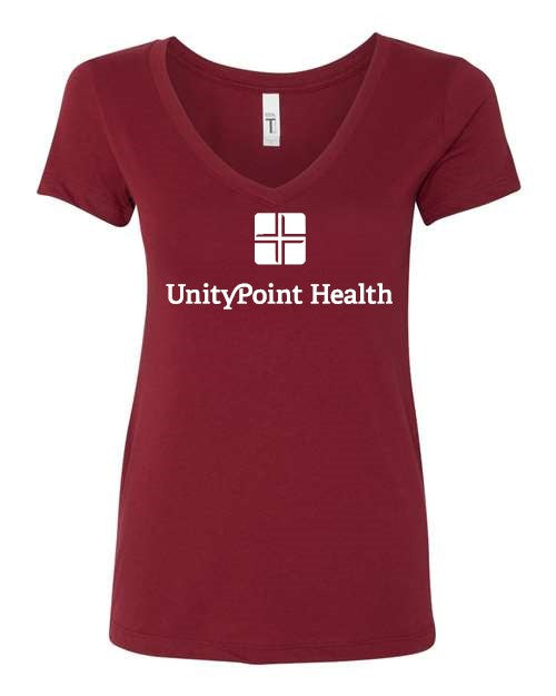 UPH (white logo) Next Level - Women's Ideal V-Neck T-Shirt - 1540