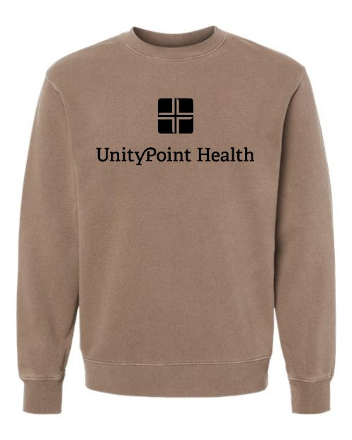 UPH (black logo) Independent Trading Co. - Midweight Pigment-Dyed Crewneck Sweatshirt - PRM3500