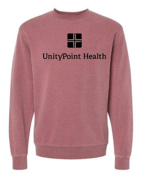 UPH (black logo) Independent Trading Co. - Midweight Pigment-Dyed Crewneck Sweatshirt - PRM3500