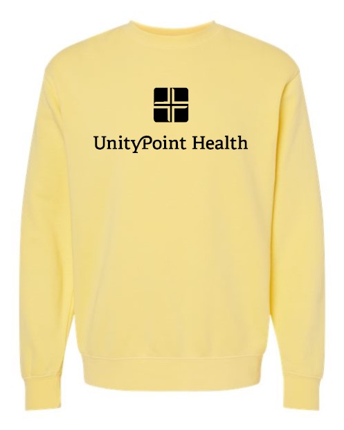 UPH (black logo) Independent Trading Co. - Midweight Pigment-Dyed Crewneck Sweatshirt - PRM3500