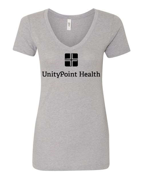 UPH (black logo) Next Level - Women's Ideal V-Neck T-Shirt - 1540