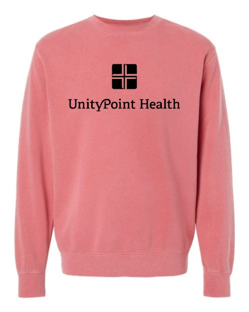 UPH (black logo) Independent Trading Co. - Midweight Pigment-Dyed Crewneck Sweatshirt - PRM3500