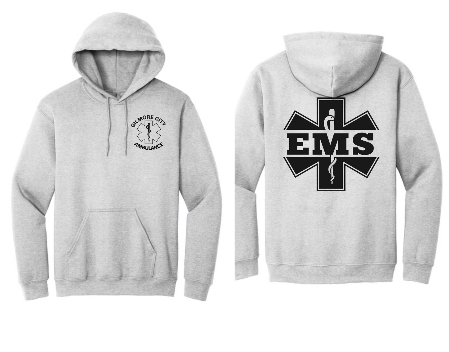 Gilmore City Ambulance  Gildan® Heavy Blend™ Hooded Sweatshirt (Black logo)