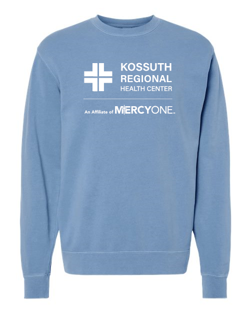 KRHC (white logo) Independent Trading Co. - Midweight Pigment-Dyed Crewneck Sweatshirt - PRM3500