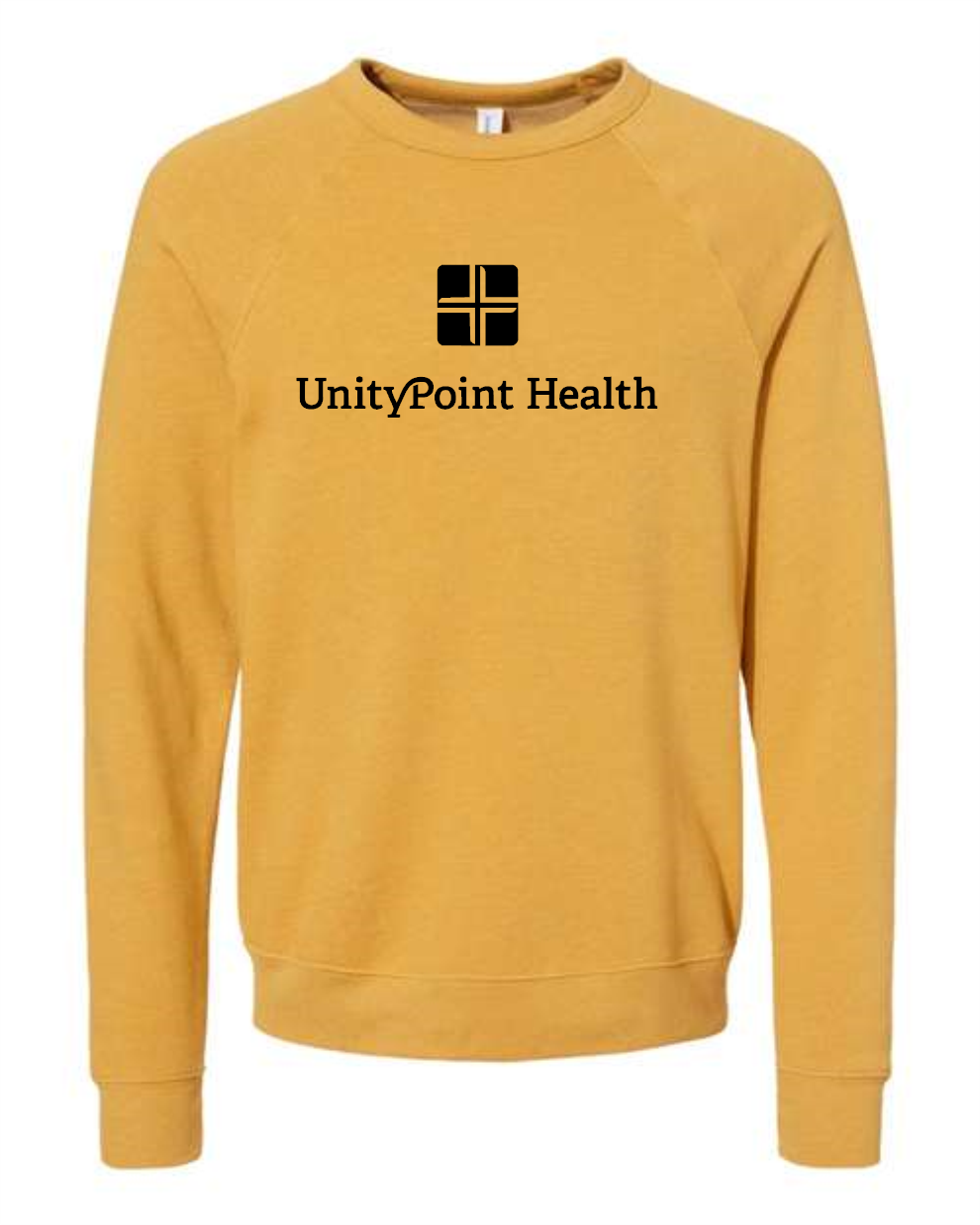 UPH (black logo) BELLA + CANVAS - Sponge Fleece Raglan Crewneck Sweatshirt - 3901