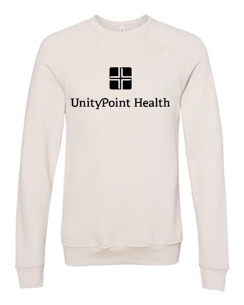 UPH (black logo) BELLA + CANVAS - Sponge Fleece Raglan Crewneck Sweatshirt - 3901