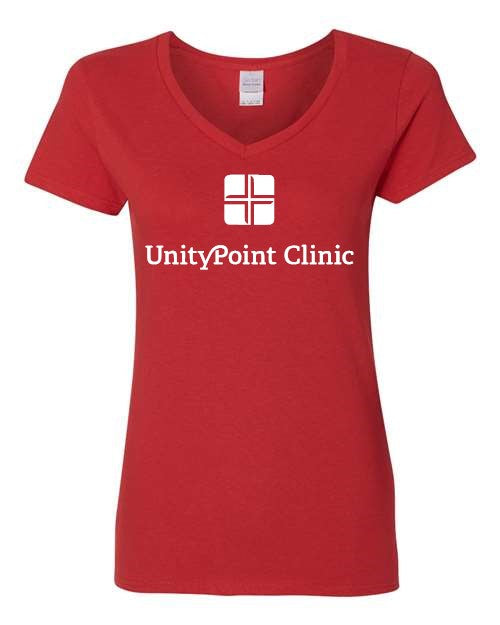 UPC (white logo) Gildan - Heavy Cotton™ Women’s V-Neck T-Shirt - 5V00L