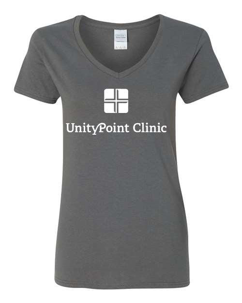 UPC (white logo) Gildan - Heavy Cotton™ Women’s V-Neck T-Shirt - 5V00L